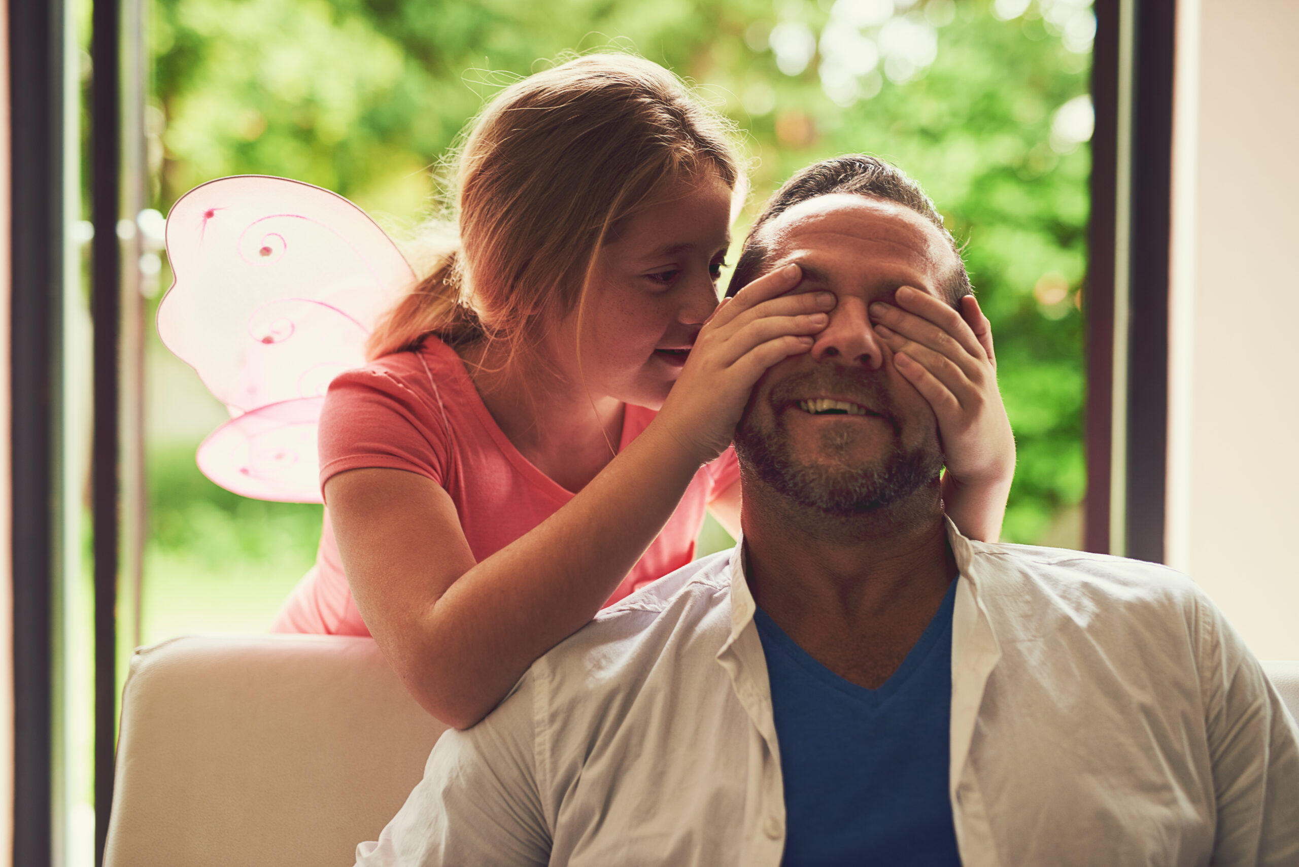 Playful moments together.